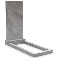 Мраморный памятник с цветником